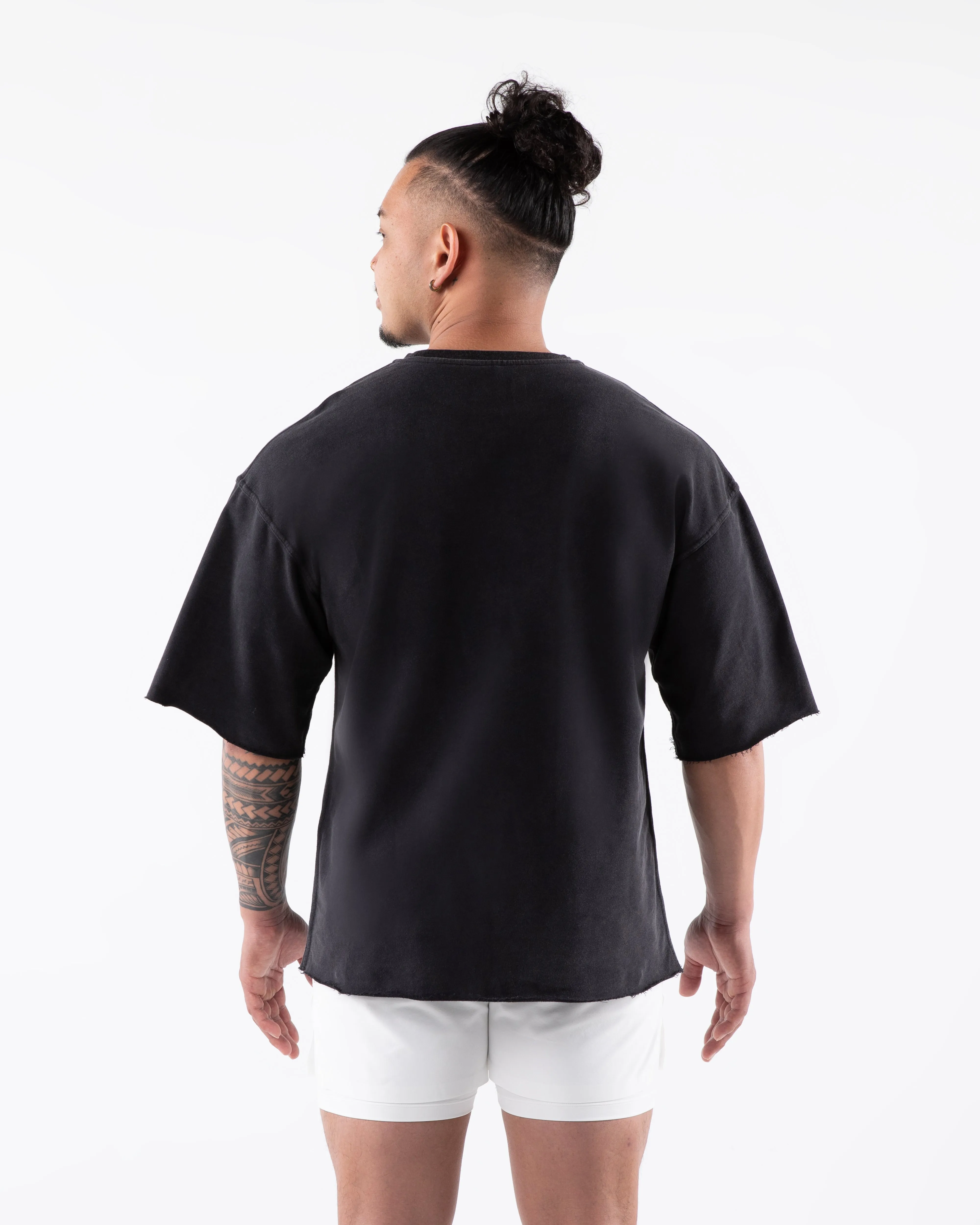 Terry Tee in Washed Black