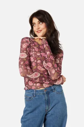 Paisley Mesh Top