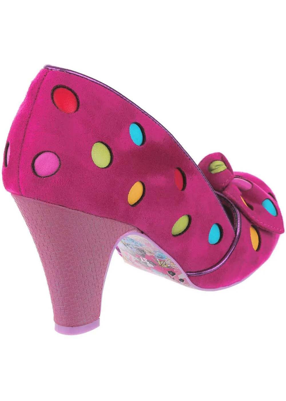 Pink Polkadot 50's Pumps by Irregular Choice