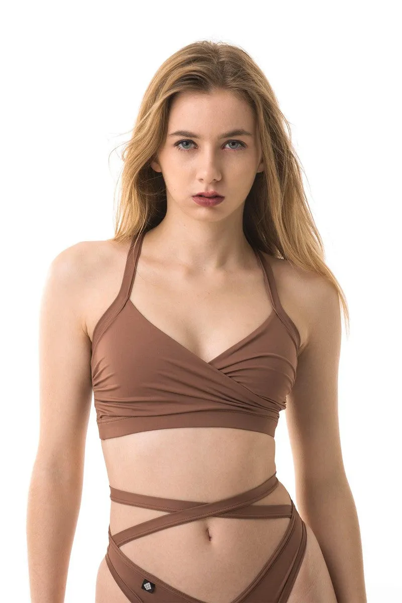 Nude 02 Cross Wrap Top by Poledancerka