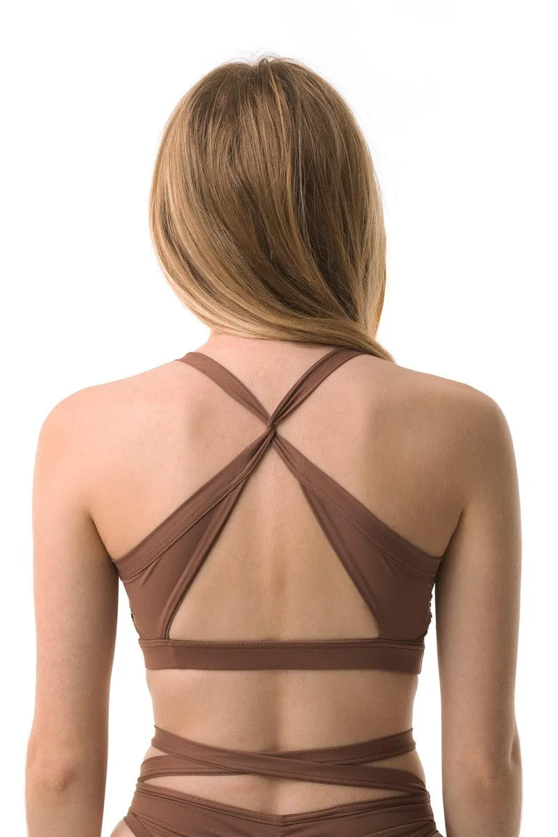 Nude 02 Cross Wrap Top by Poledancerka