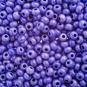 Czech Glass Pony Seed Beads, Opaque Violet