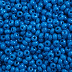 Czech Glass Pony Seed Beads, Terra Blue