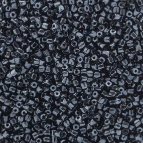 Preciosa Czech Glass 9/0 Cylinder 3cuts Seed Bead Opaque Gunmetal 1 Tube