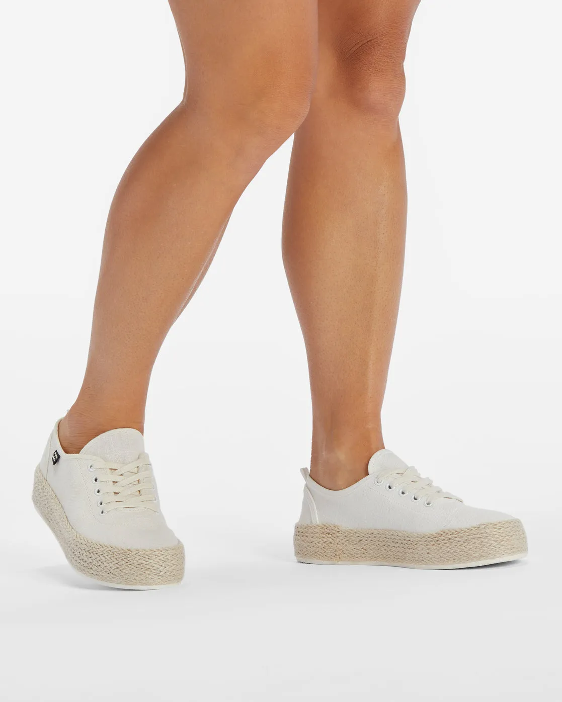 White Puebla Canvas Platform Shoes