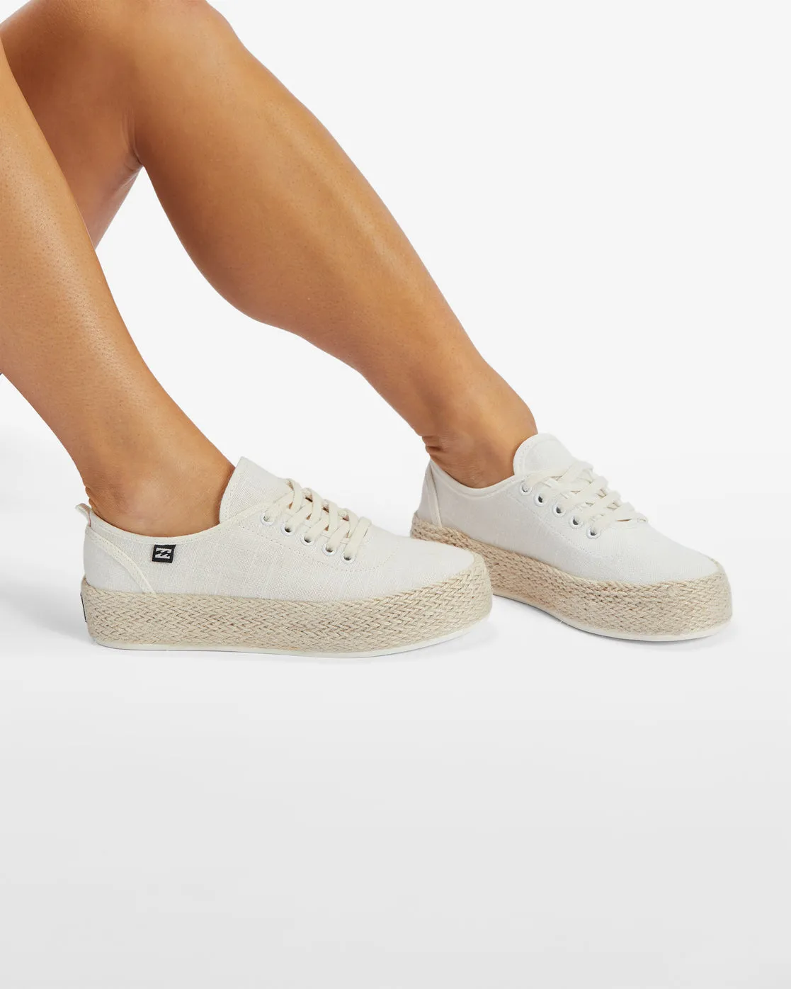 White Puebla Canvas Platform Shoes