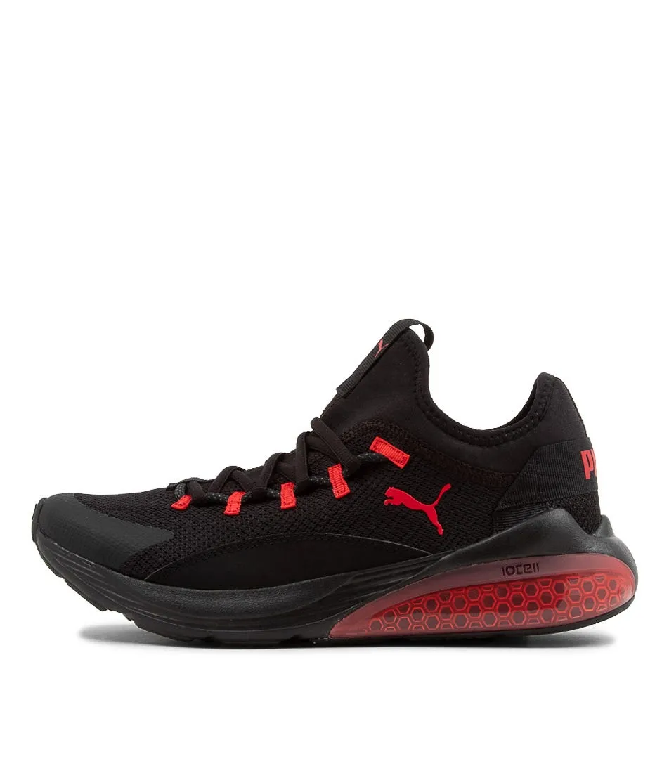 PUMA Black Red Mesh Cell Vive Alt Sneakers