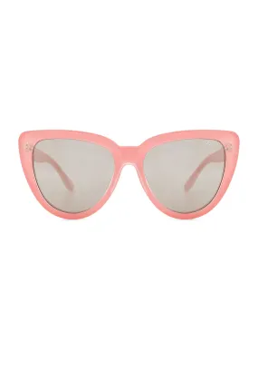 Peach Mirrored Cat Eye Sunglasses