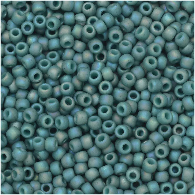 Toho Seed Beads Round 11/0 Semi Glazed Rainbow Turquoise 8g