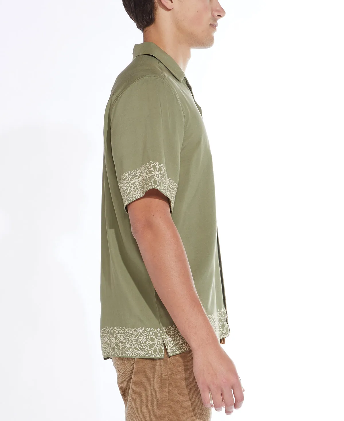 Light Olive Relaxed Fit Resort Shirt