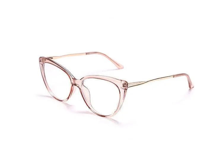 Retro Mirror Sunglasses: Anti-Blue Light TR90 Cat-Eye Metal