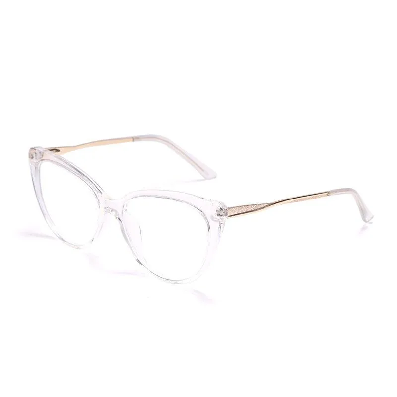 Retro Mirror Sunglasses: Anti-Blue Light TR90 Cat-Eye Metal