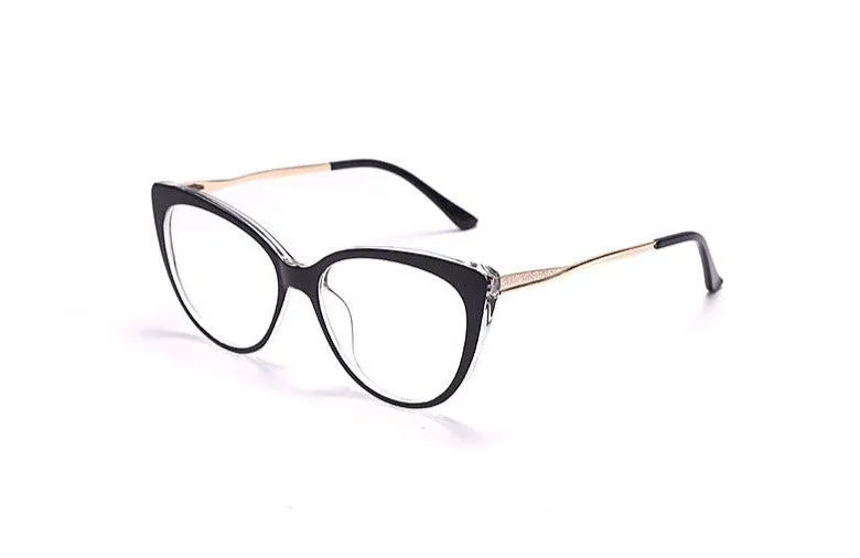 Retro Mirror Sunglasses: Anti-Blue Light TR90 Cat-Eye Metal