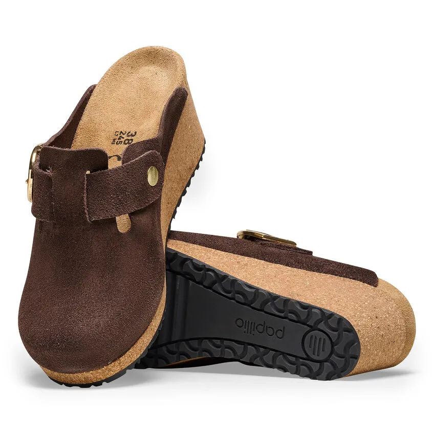 Roast Suede Fanny Ring Buckle Clogs||Fanny à boucle ronde - Suède roast