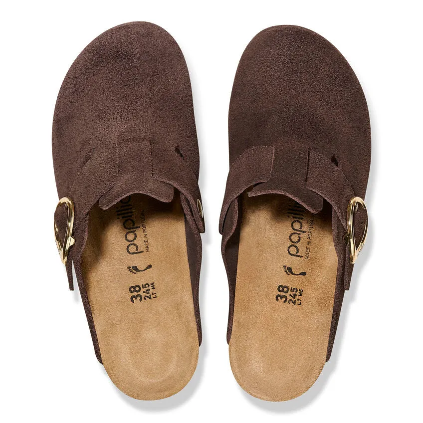 Roast Suede Fanny Ring Buckle Clogs||Fanny à boucle ronde - Suède roast