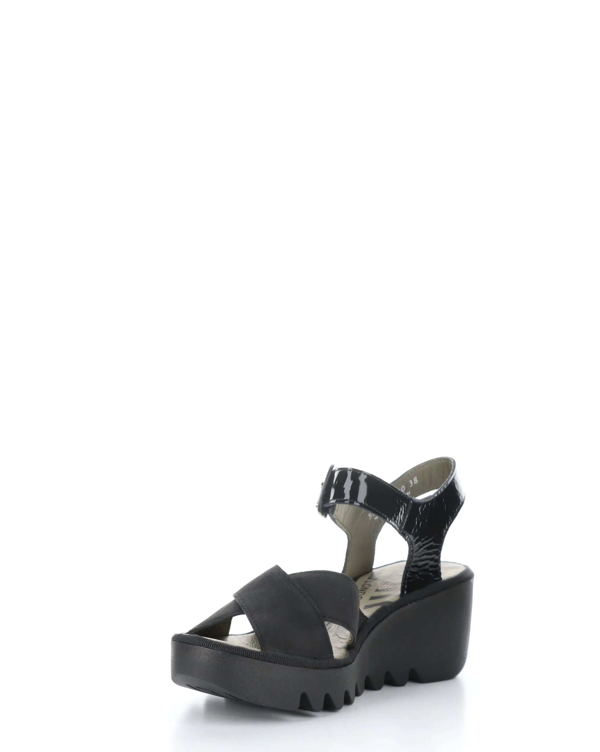 Black Round Toe Sandals