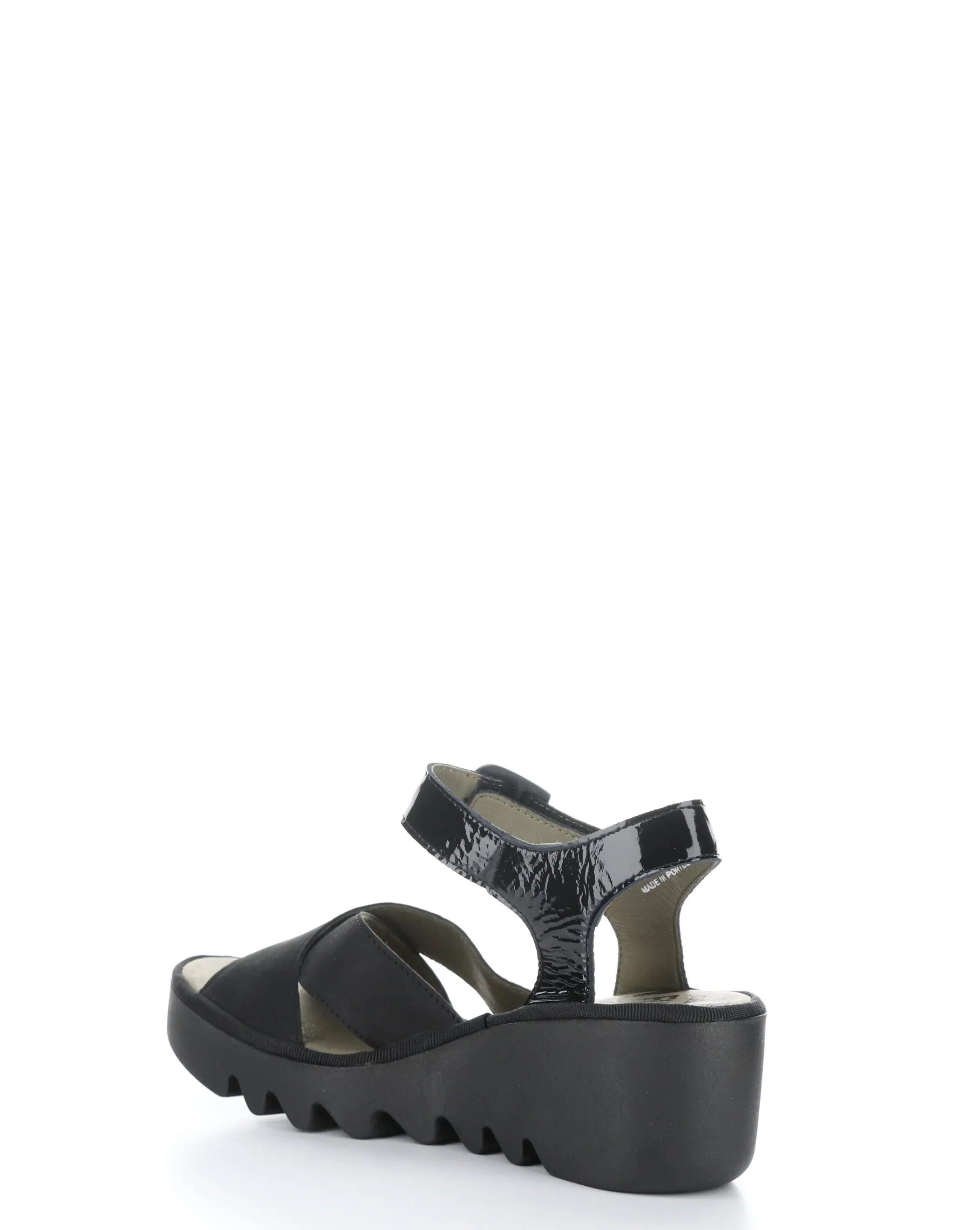 Black Round Toe Sandals