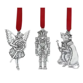 Classic Nutcracker 3-Piece Holiday Ornament Set