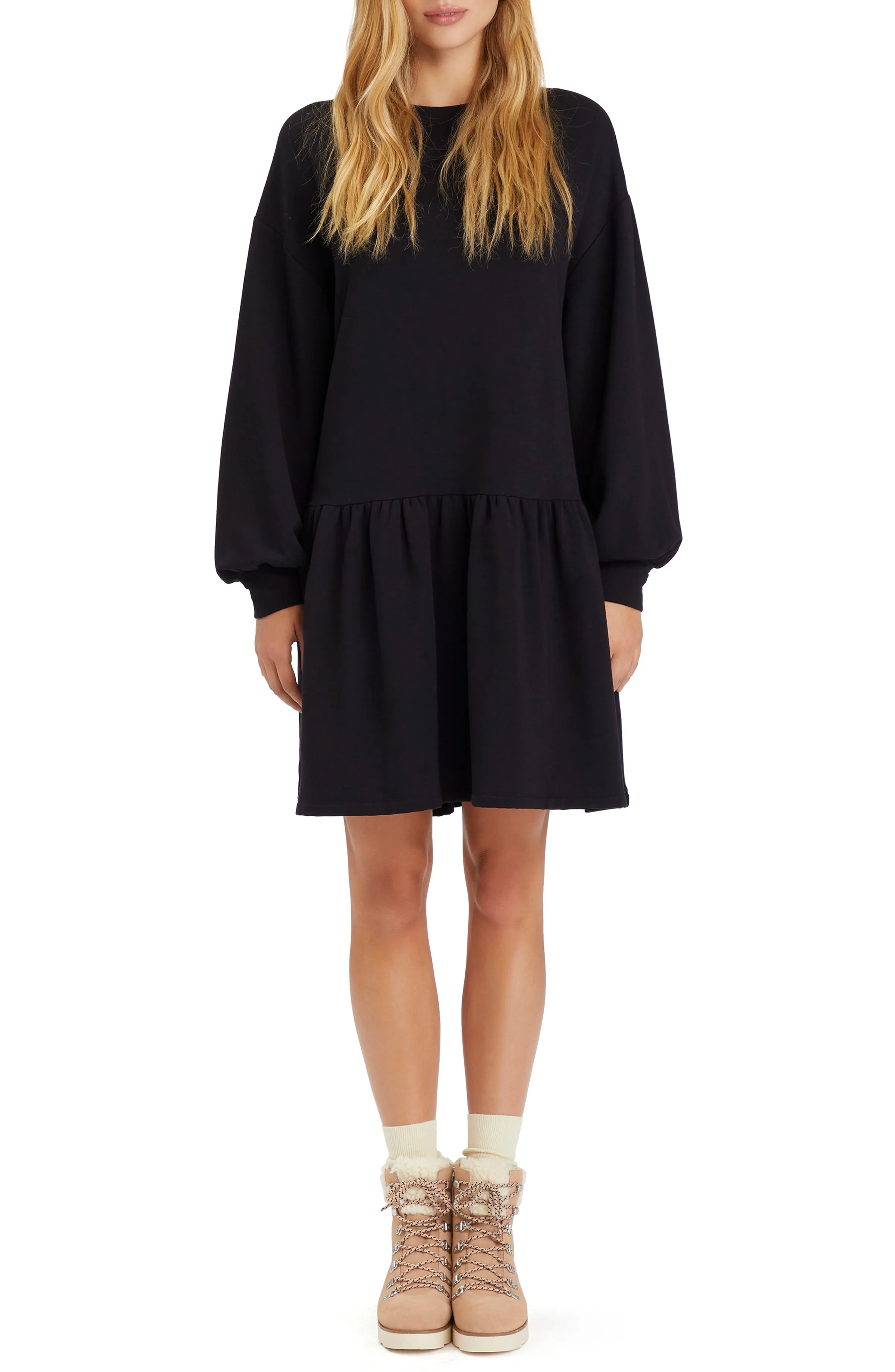 Sanctuary Women's So-Soft Black Sweat Dress