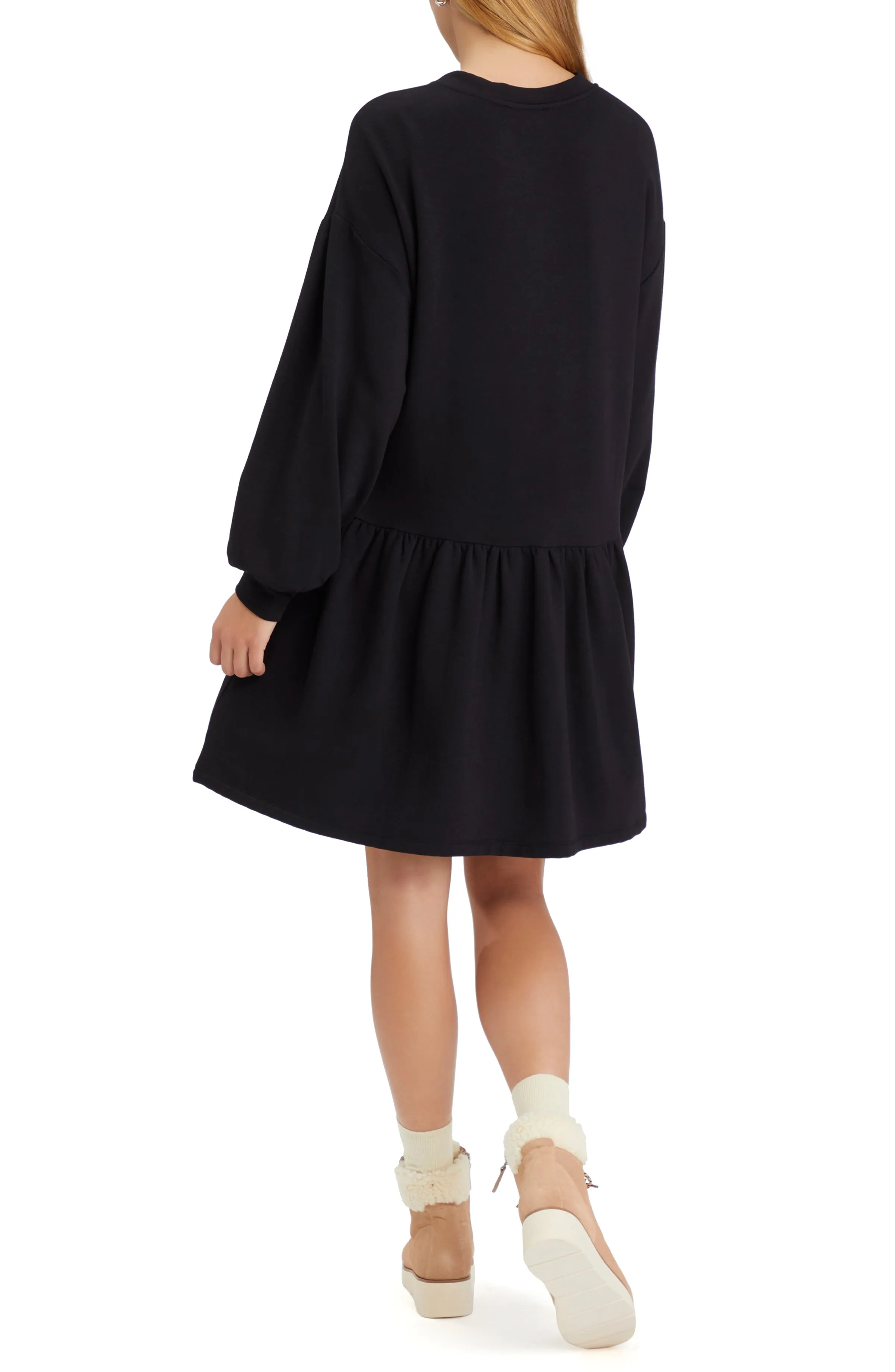 Sanctuary Women's So-Soft Black Sweat Dress