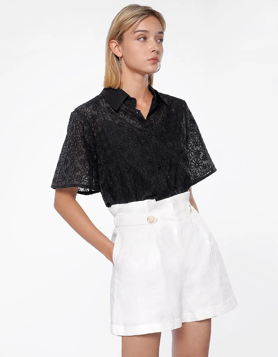 Casual Floral Pattern Short Sleeve Top by SaturdayClub