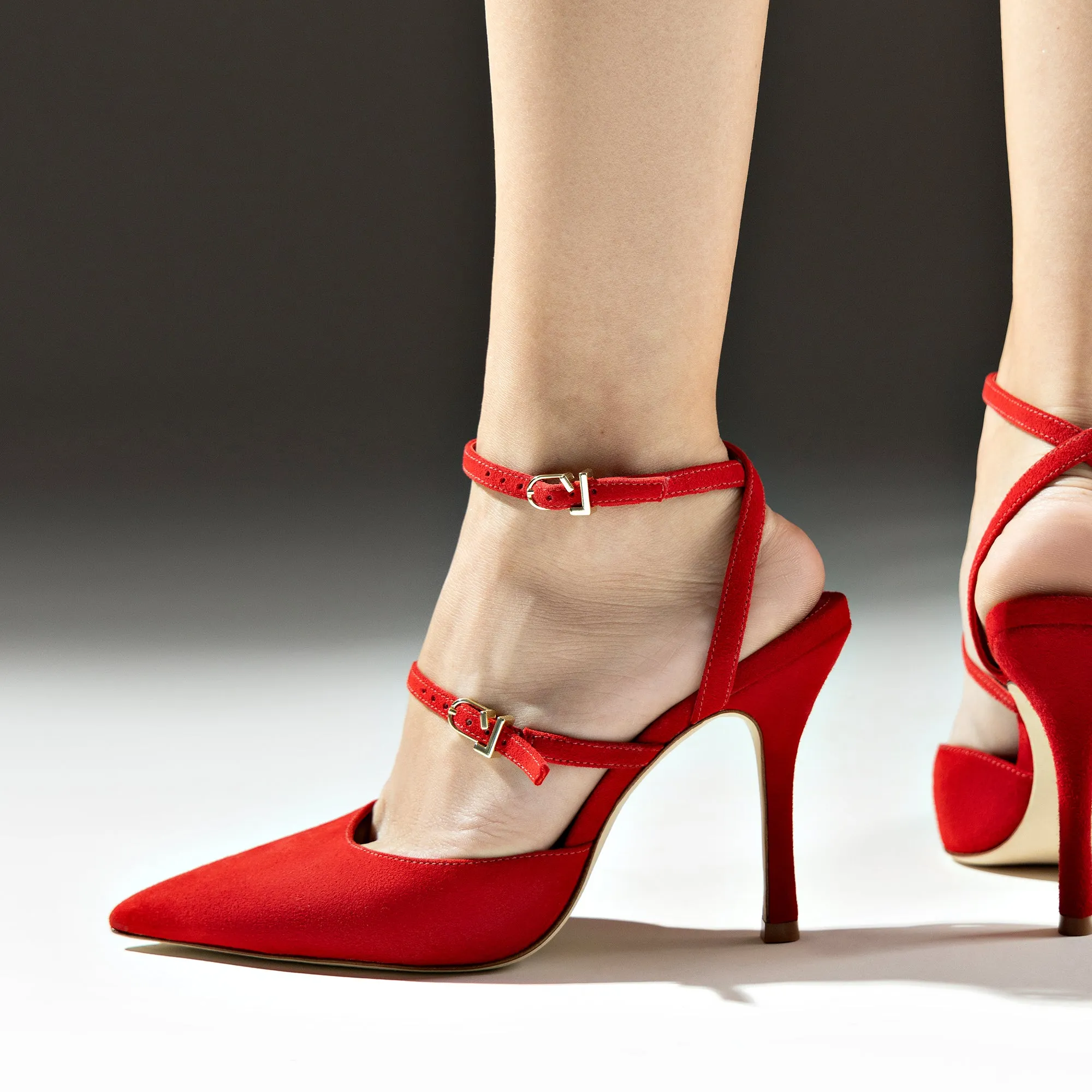 Scarlet Suede Kris Pump