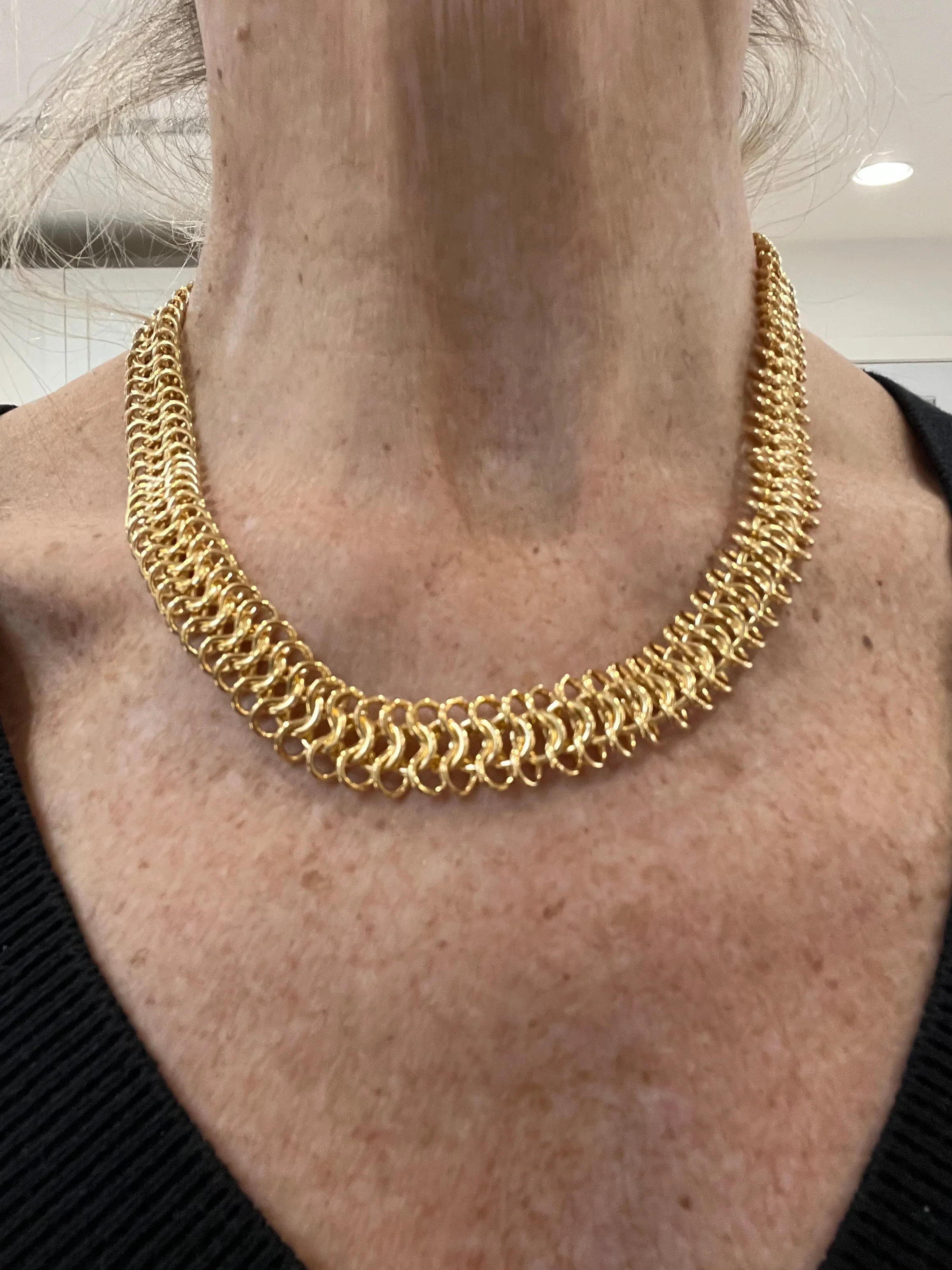 Shirley Mesh Necklace in Gold