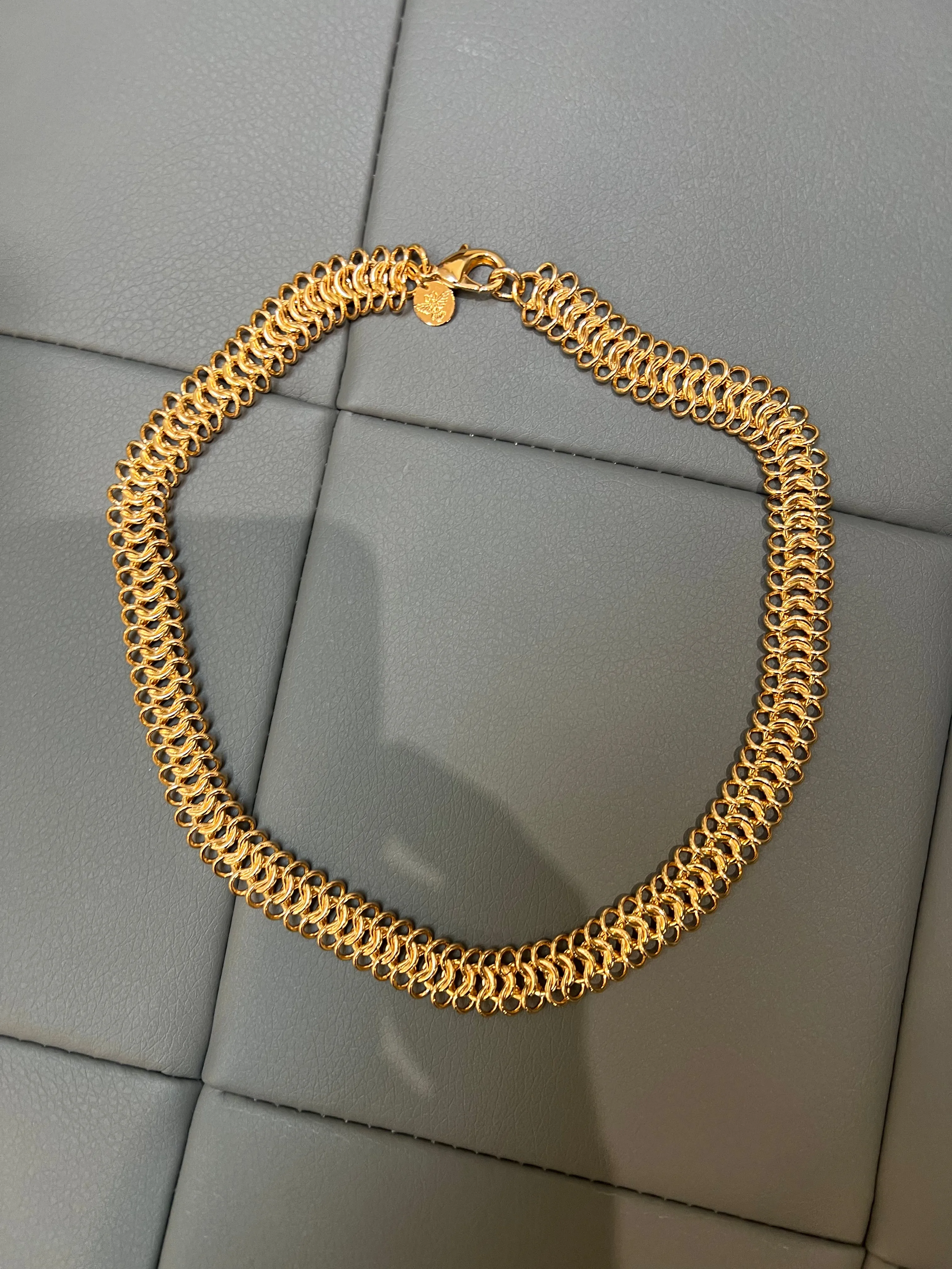 Shirley Mesh Necklace in Gold