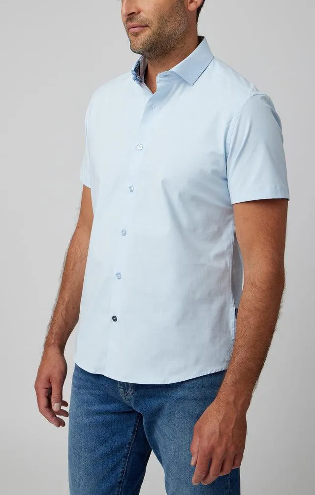 Stone Rose Light Blue Short Sleeve Woven Shirt