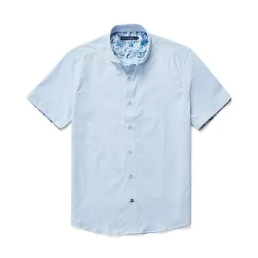 Stone Rose Light Blue Short Sleeve Woven Shirt