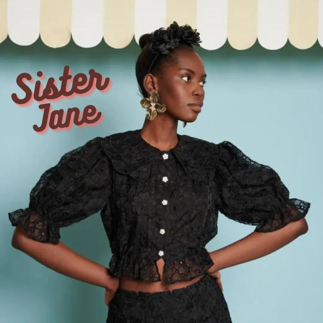 Sister Jane Lace Puff Sleeves