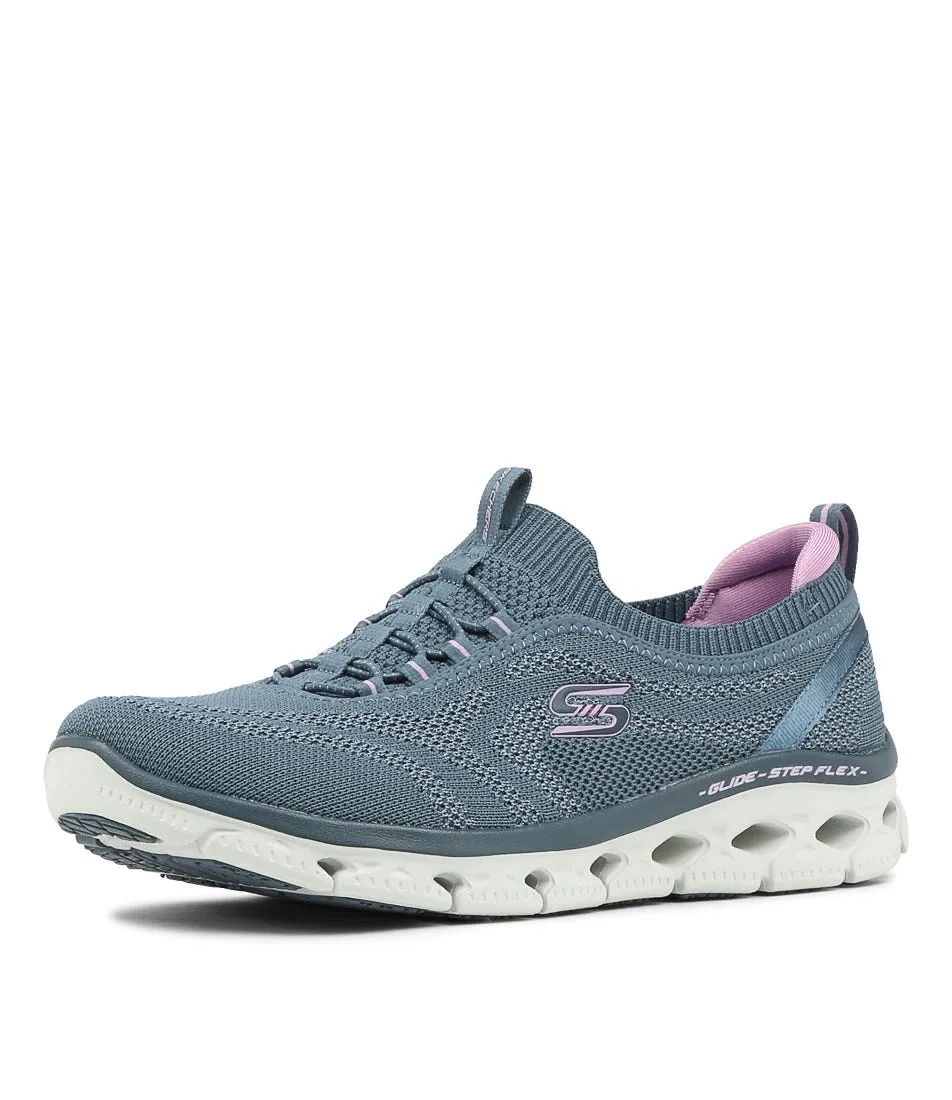 Pink Mesh Glide Slate Sneakers by SKECHERS