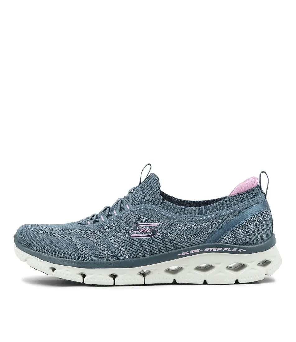 Pink Mesh Glide Slate Sneakers by SKECHERS