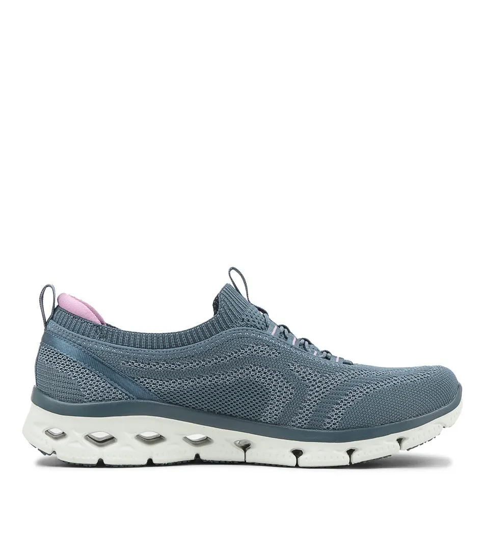 Pink Mesh Glide Slate Sneakers by SKECHERS