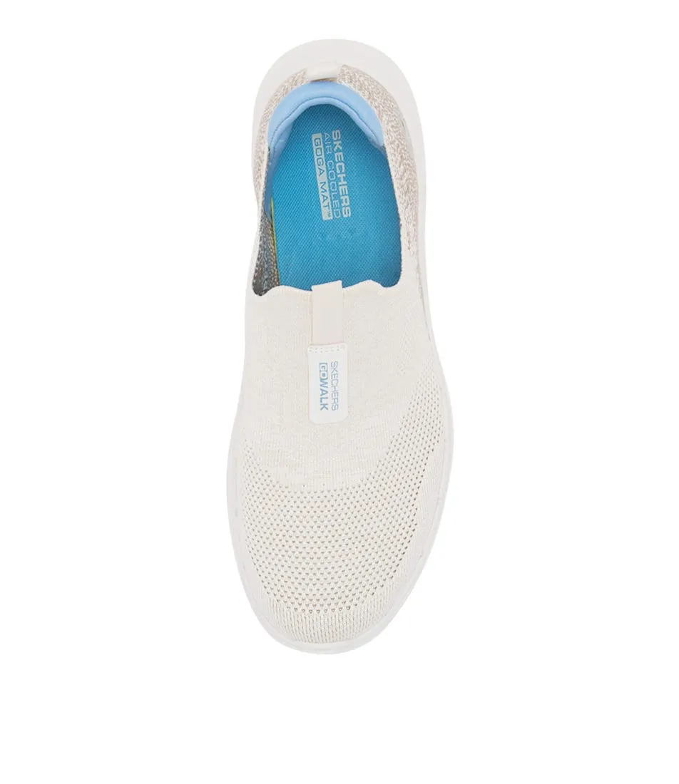 SKECHERS Natural Blue Mesh Go Walk 6 Sneakers