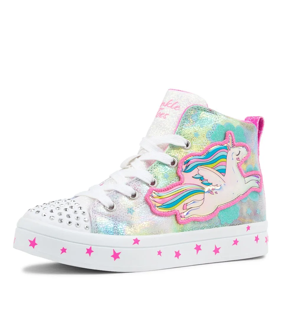 SKECHERS Pink Multi Mesh Sneakers