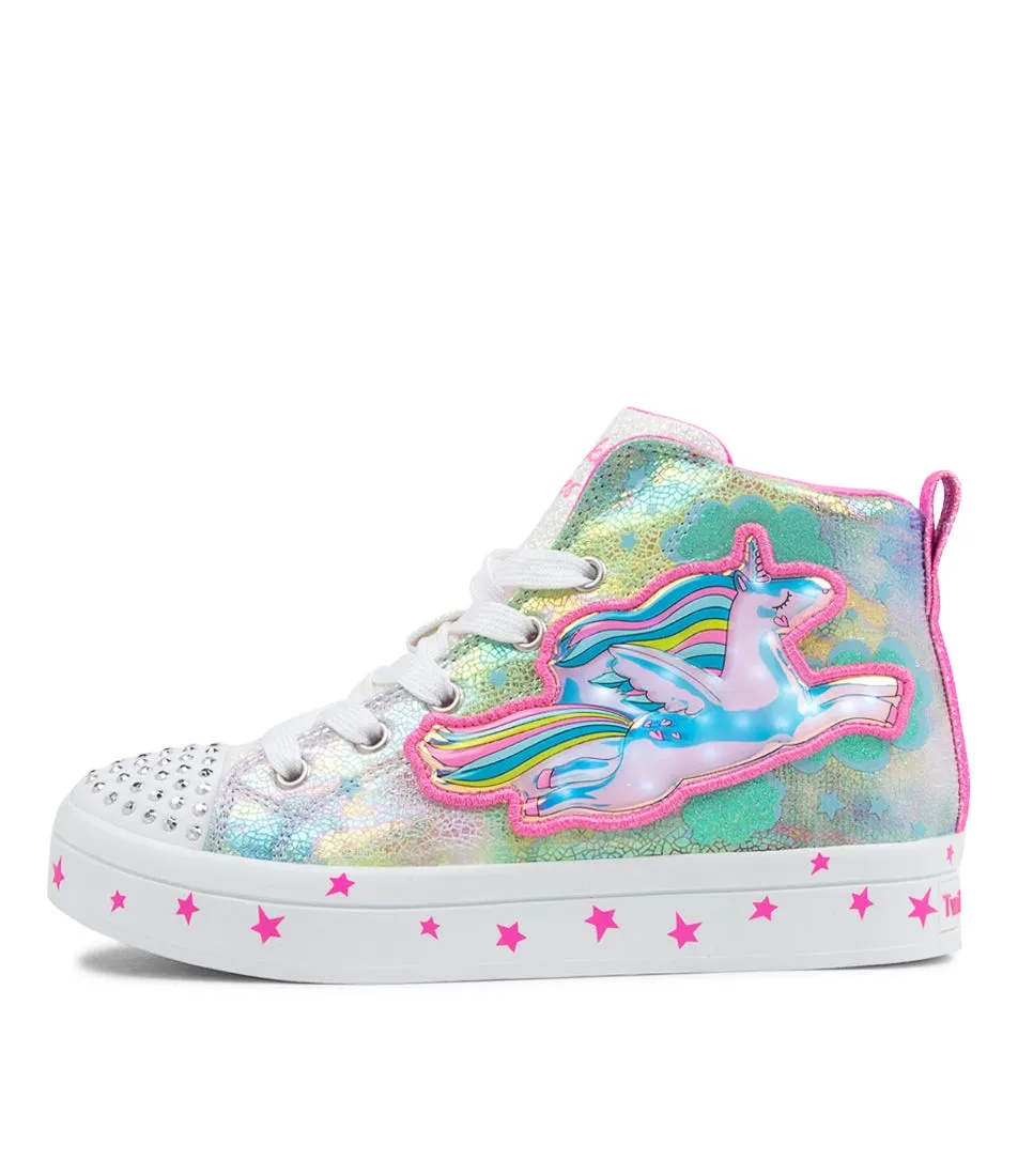 SKECHERS Pink Multi Mesh Sneakers