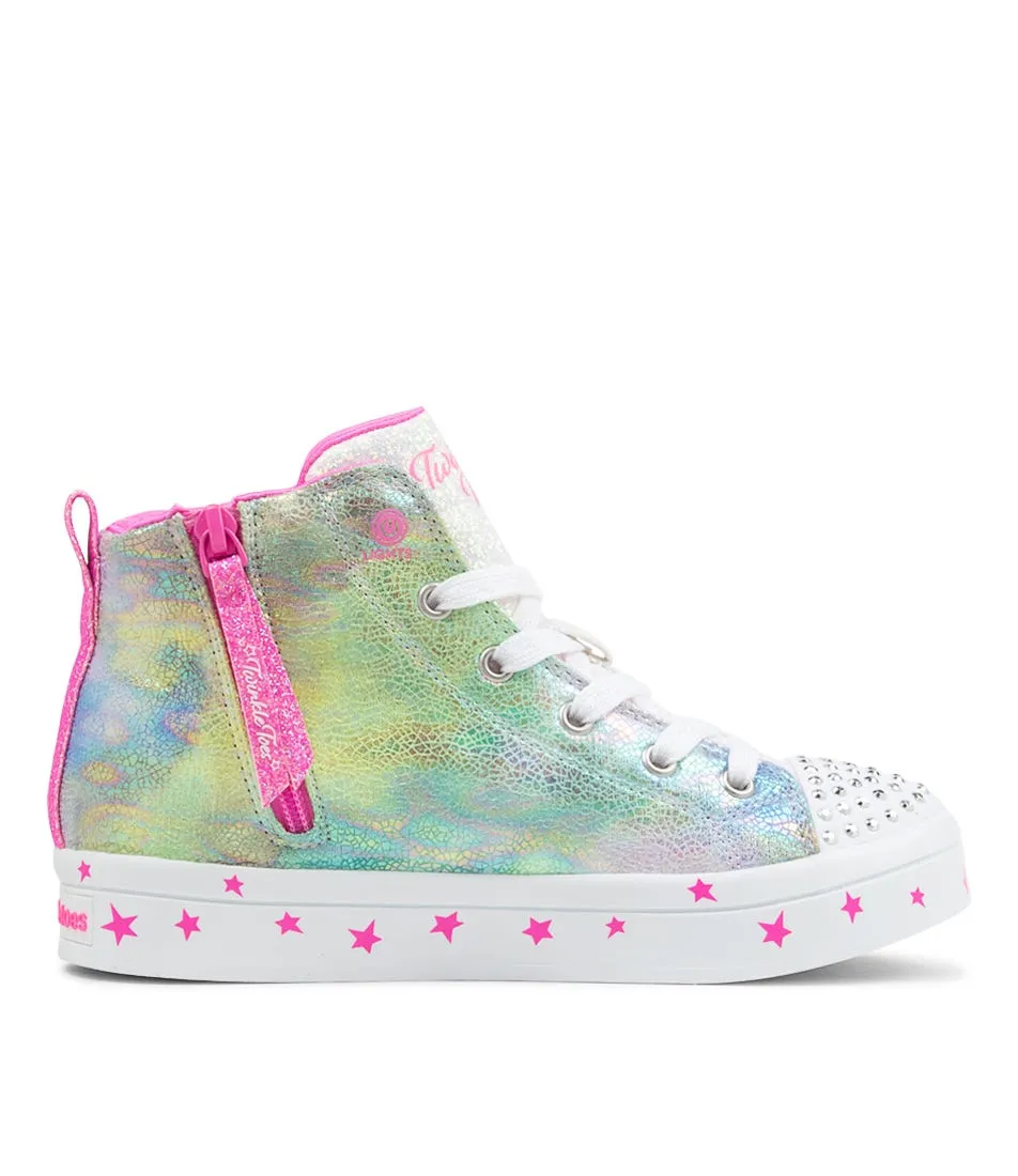 SKECHERS Pink Multi Mesh Sneakers