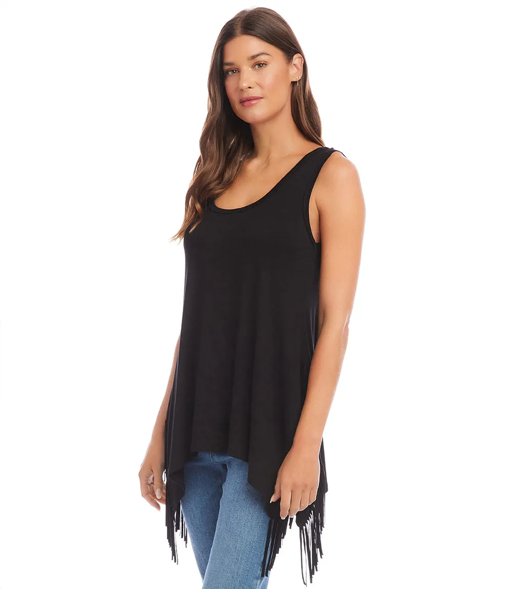 Black Bodysuit with Fringe Benefits