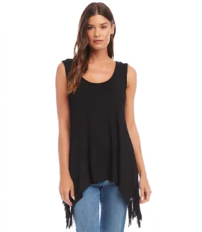 Black Bodysuit with Fringe Benefits