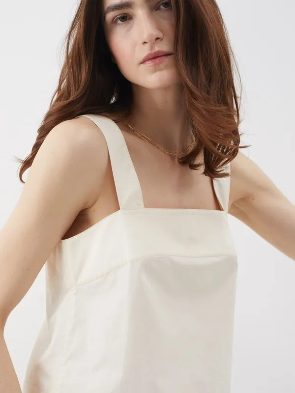 Tibi Sleeveless Plain Cotton Tanks and Camisoles