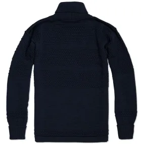 Indigo Melange Fisherman Sweater by S.N.S. Herning