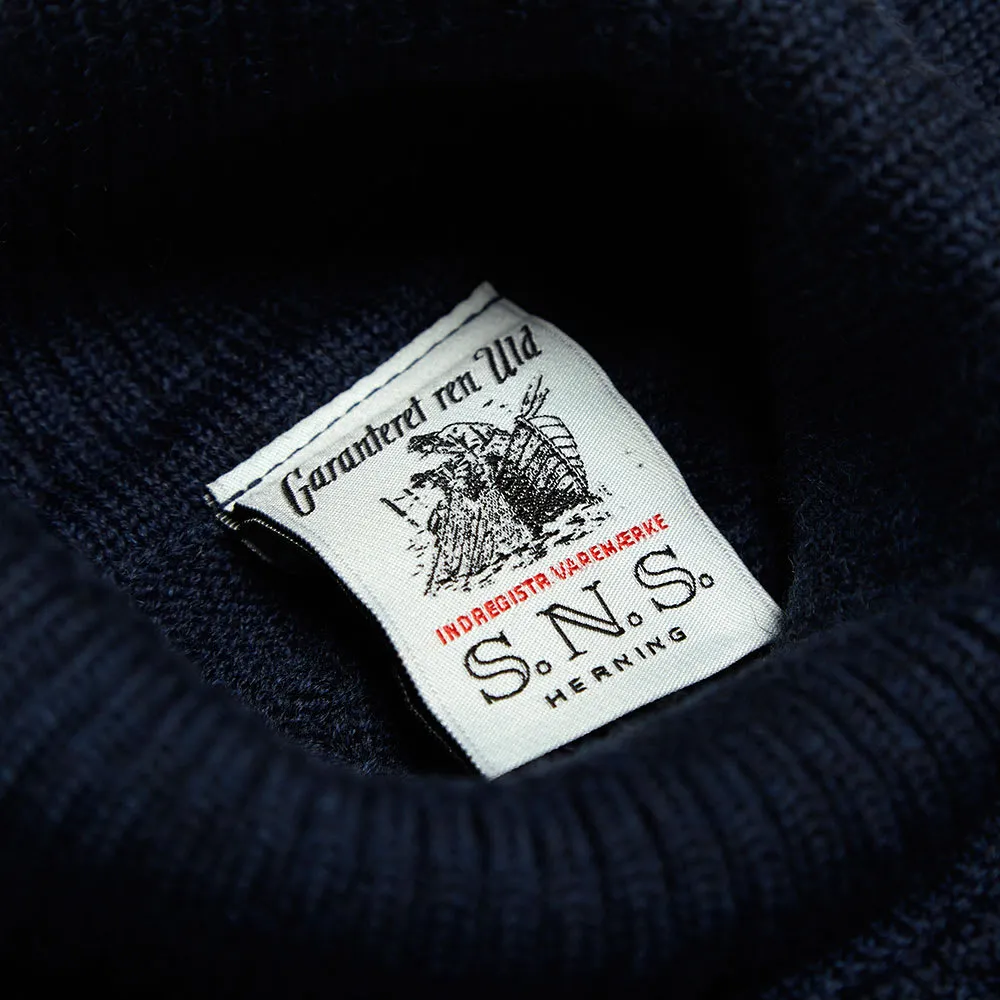 Indigo Melange Fisherman Sweater by S.N.S. Herning