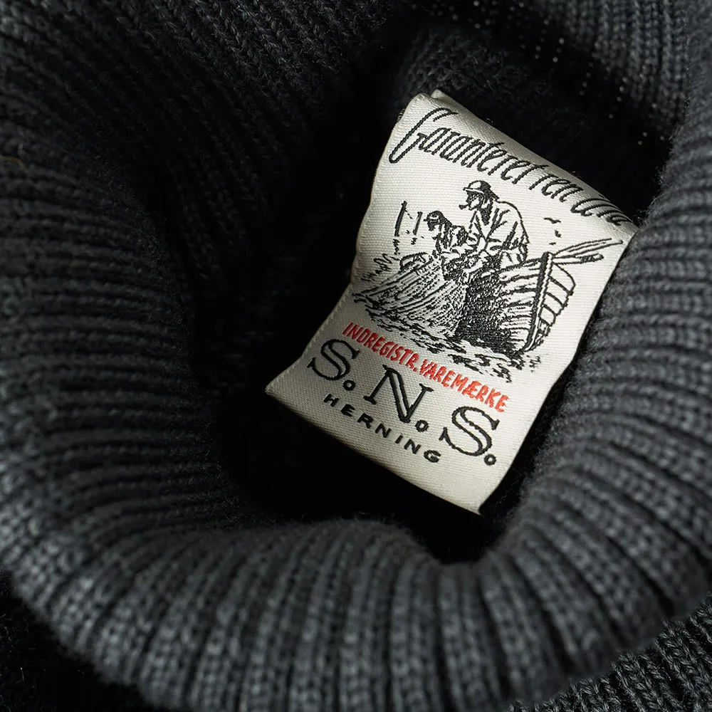 Titan Grey Fisherman Roll Neck Sweater by S.N.S. Herning