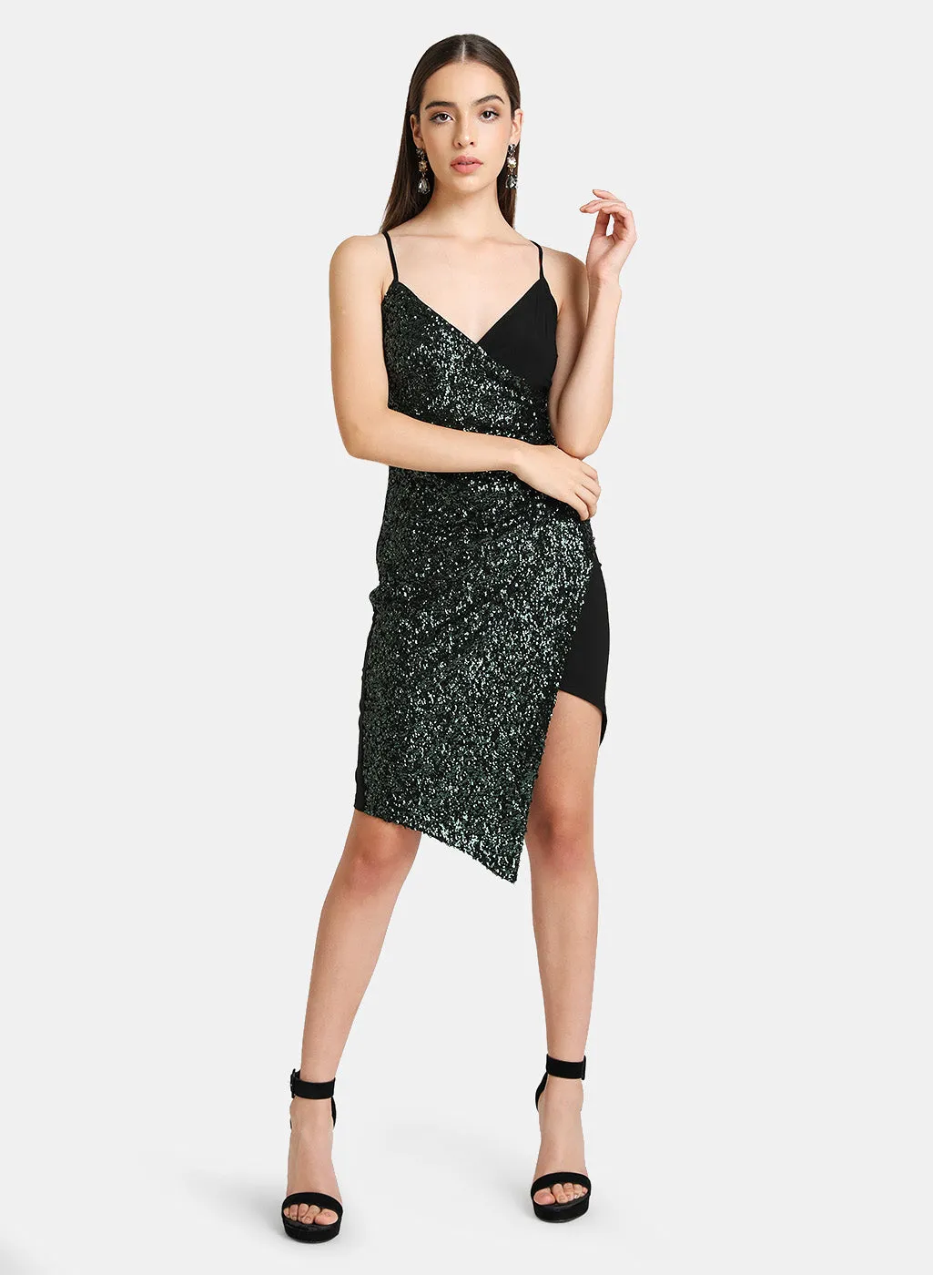 Sequin Mini Dress Wrap