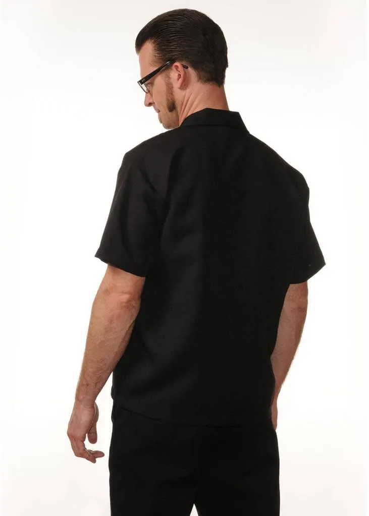 Men's Black Pin-Up Panel Shirt