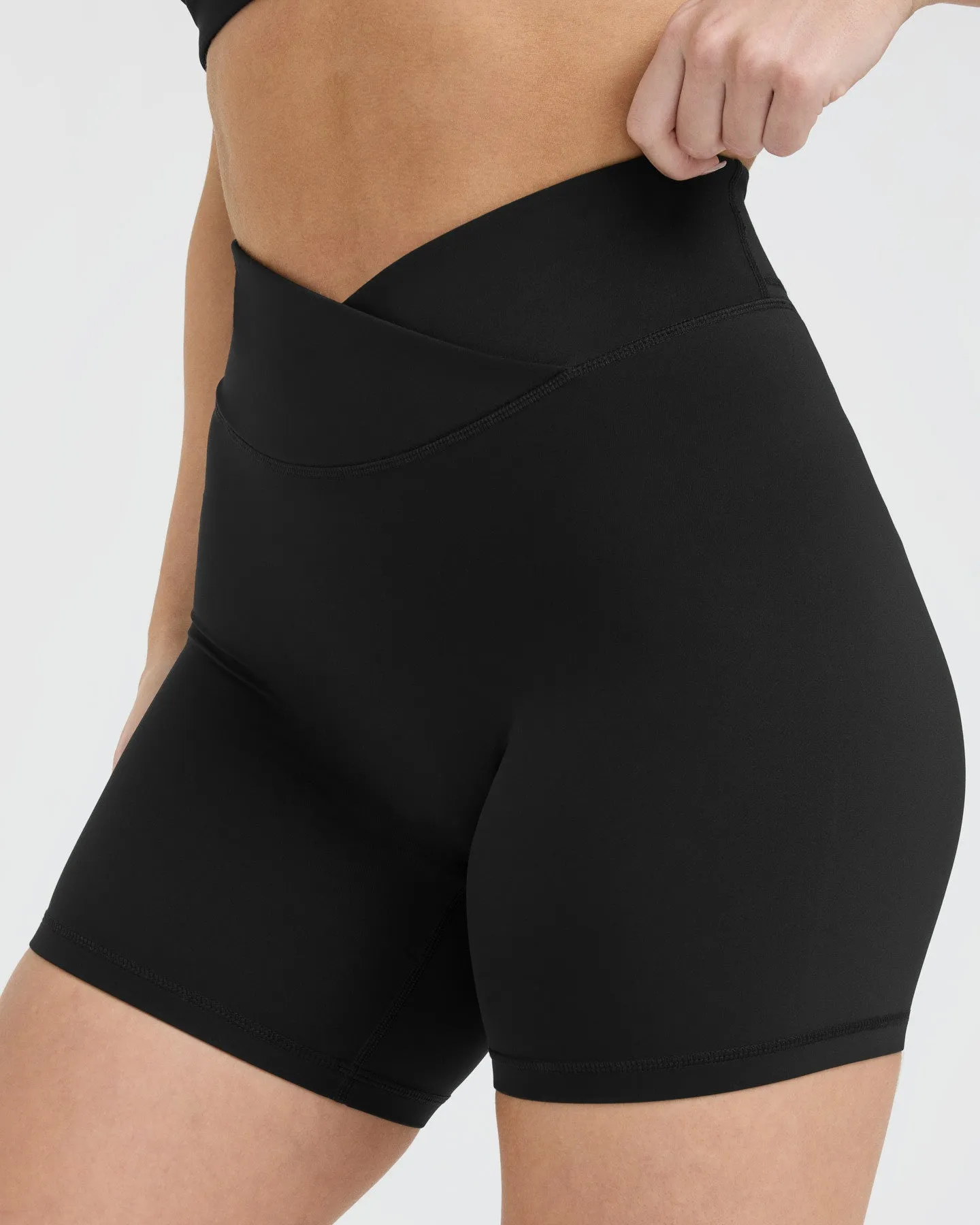 Black Unified Wrap Shorts