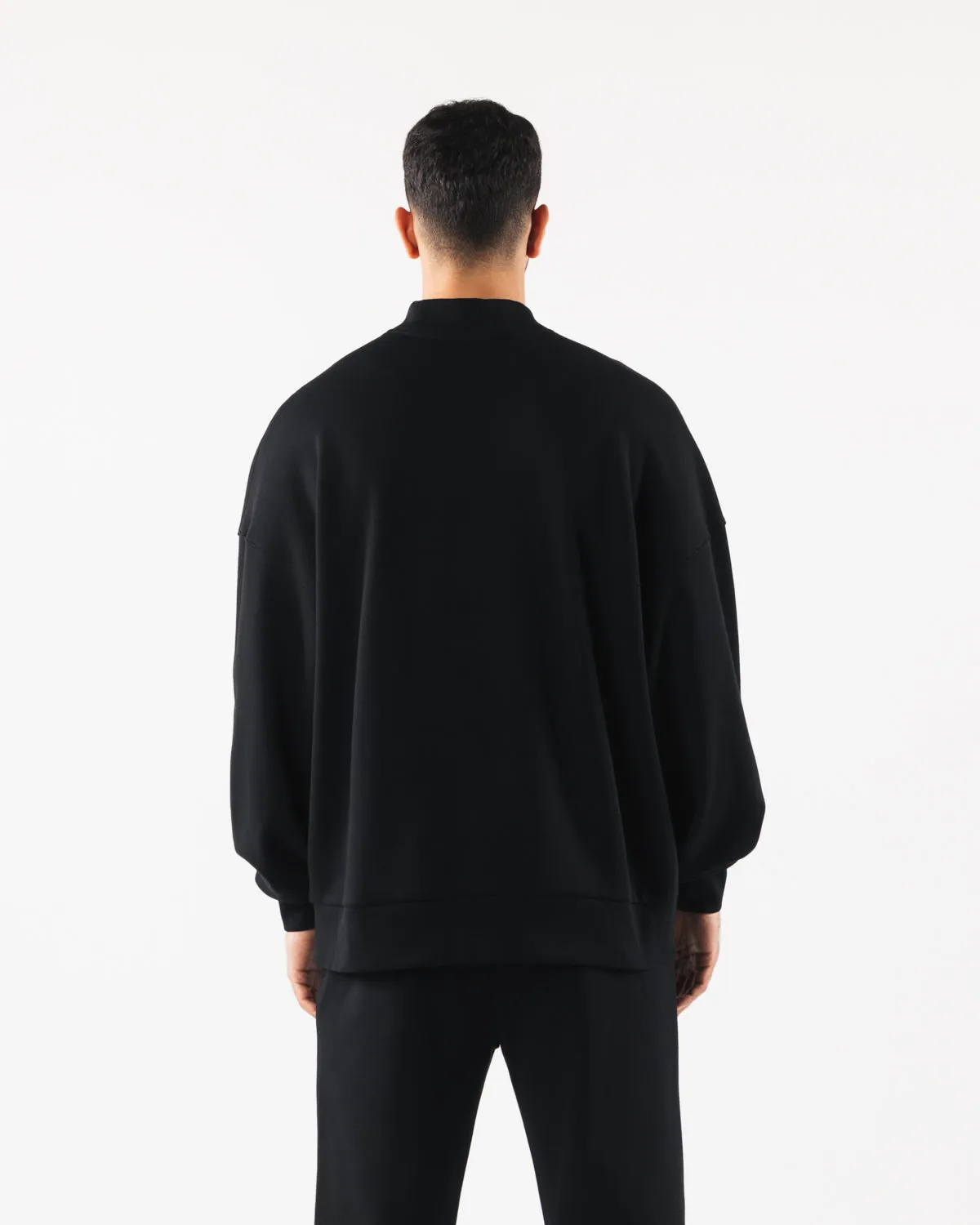 Black Origin Mock Neck LS