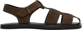 The Row Brown Fisherman Sandals