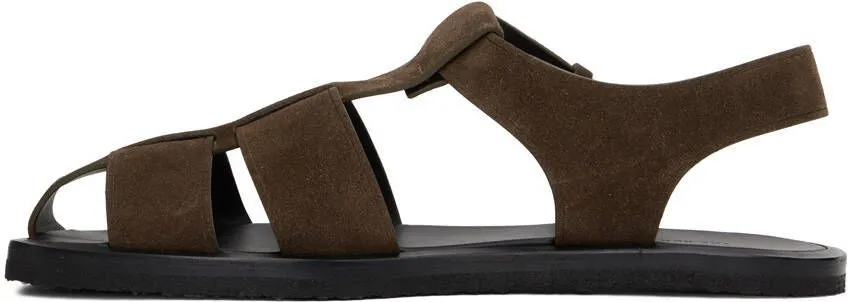 The Row Brown Fisherman Sandals